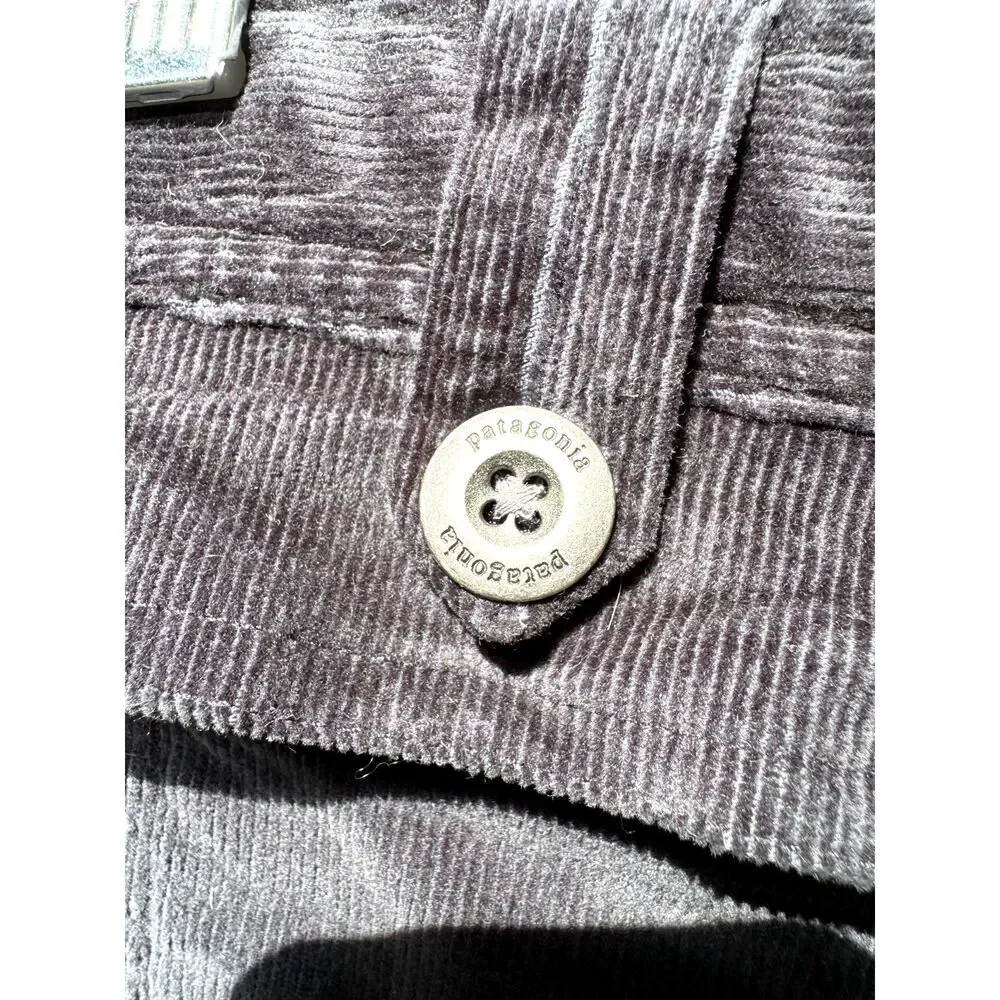 Patagonia Dark Grey Organic Cotton Corduroy 4 Pocket Mini Skirt Size 10